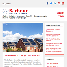 Carbon Reduction Targets and Solar PV |  Roofing geotextile inspires students’ library design
